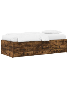 Telaio del letto con storage Rovere Fumo 80 x 200 cm 2