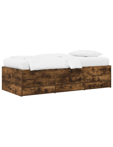 Telaio del letto con storage Rovere Fumo 80 x 200 cm