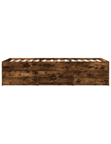 Telaio del letto con storage Rovere Fumo 80 x 200 cm