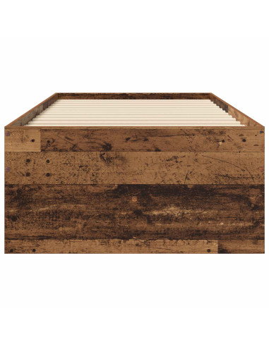 Telaio del letto con storage Legno antico 80 x 200 cm
