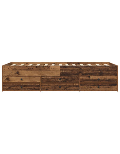 Telaio del letto con storage Legno antico 80 x 200 cm