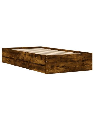 Telaio del letto con storage Rovere Fumo 80 x 200 cm