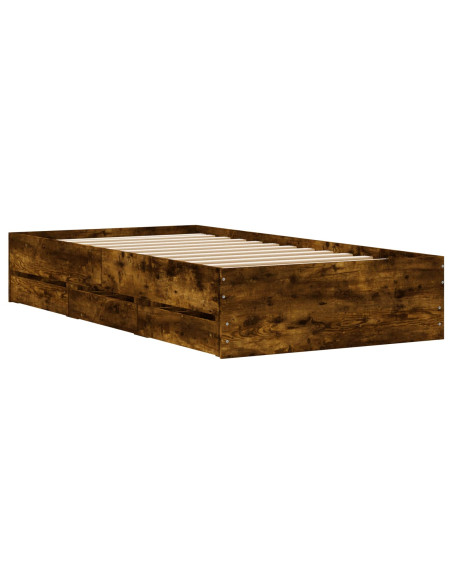 Telaio del letto con storage Rovere Fumo 80 x 200 cm