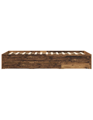 Telaio del letto con storage Legno antico 80 x 200 cm