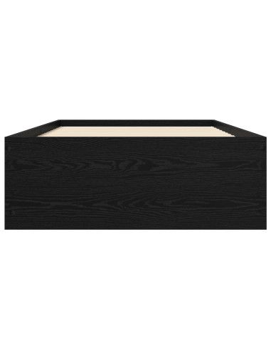 Telaio del letto con storage Rovere Nero 80 x 200 cm