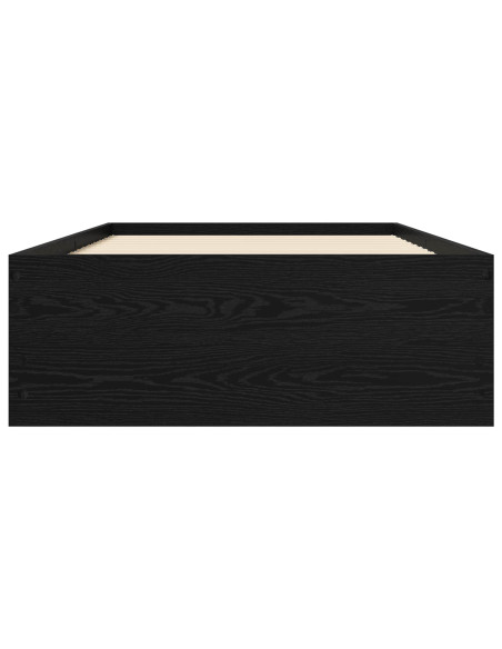 Telaio del letto con storage Rovere Nero 80 x 200 cm