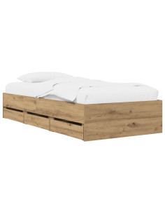Telaio del letto con storage Rovere Artigianale 80 x 200 cm 2