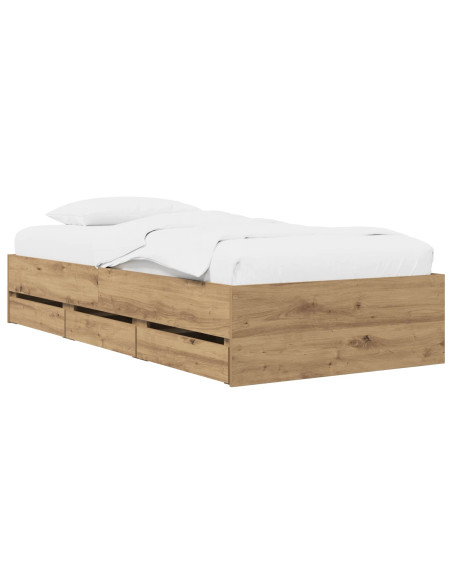 Telaio del letto con storage Rovere Artigianale 80 x 200 cm