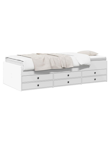 Telaio del letto con storage con cassetto Bianco 80 x 200 cm