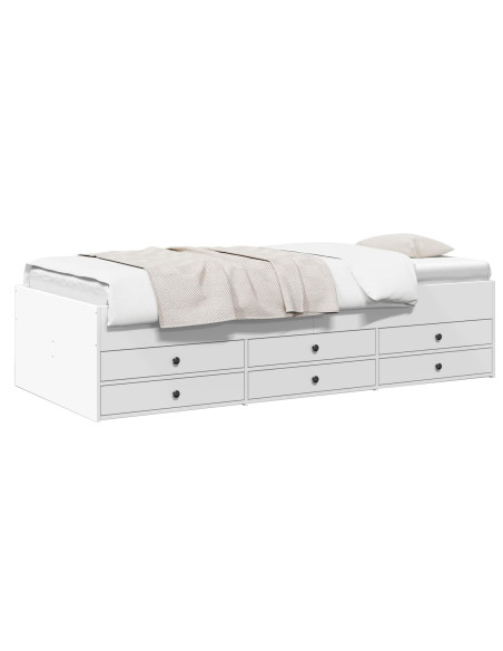 Telaio del letto con storage con cassetto Bianco 80 x 200 cm