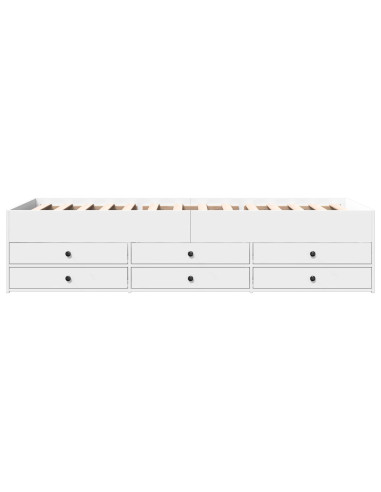 Telaio del letto con storage con cassetto Bianco 80 x 200 cm