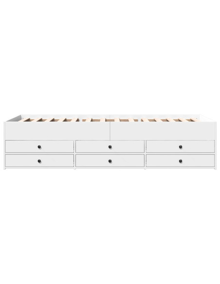 Telaio del letto con storage con cassetto Bianco 80 x 200 cm
