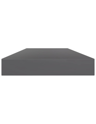 Ripiani per Libreria 8pz Grigio Lucido 80x10x1,5cm Multistrato