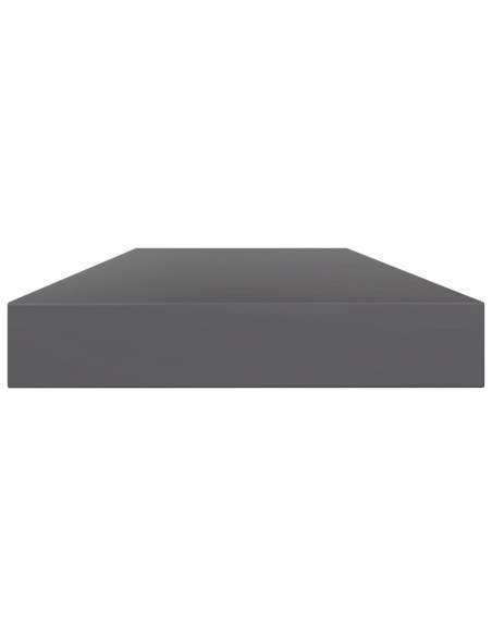 Ripiani per Libreria 8pz Grigio Lucido 80x10x1,5cm Multistrato