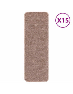 Tappetini Antiscivolo per Scale 15 pcs Marrone chiaro 2
