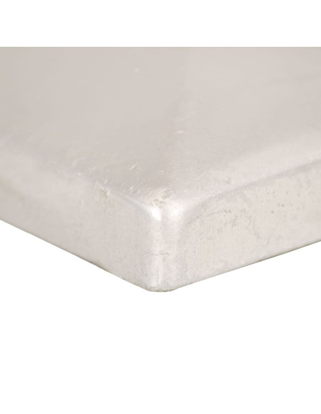 Tappi per Pali a Piramide 6 pz in Metallo Zincato 91x91 mm