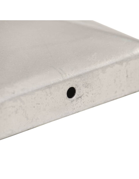 Tappi per Pali a Piramide 6 pz in Metallo Zincato 91x91 mm