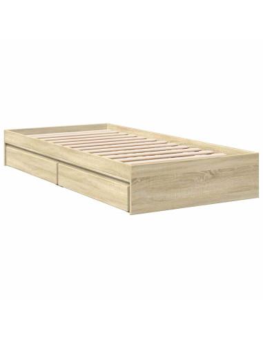 Telaio del letto con storage Rovere Sonoma 80 x 200 cm