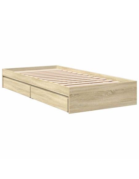 Telaio del letto con storage Rovere Sonoma 80 x 200 cm