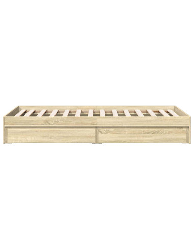 Telaio del letto con storage Rovere Sonoma 80 x 200 cm