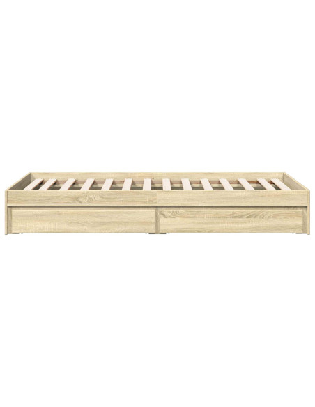 Telaio del letto con storage Rovere Sonoma 80 x 200 cm