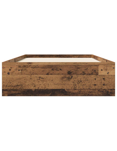 Telaio del letto con storage Legno antico 80 x 200 cm