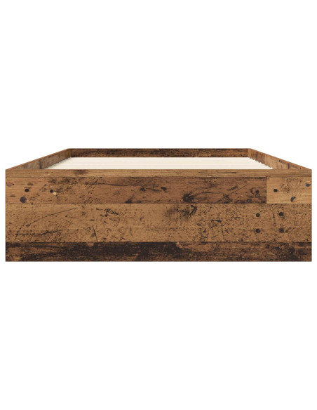 Telaio del letto con storage Legno antico 80 x 200 cm