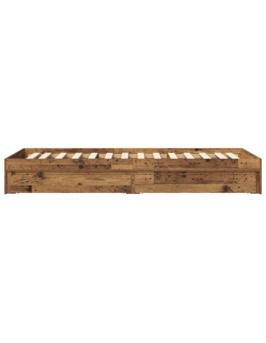 Telaio del letto con storage Legno antico 80 x 200 cm
