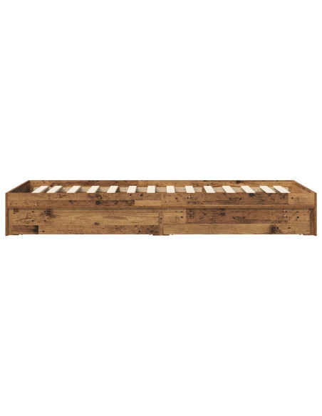 Telaio del letto con storage Legno antico 80 x 200 cm