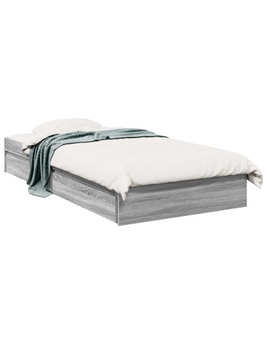 Telaio del letto con storage Sonoma grigio 80 x 200 cm