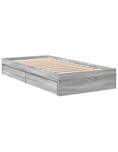 Telaio del letto con storage Sonoma grigio 80 x 200 cm