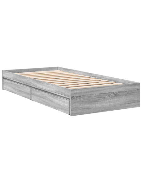 Telaio del letto con storage Sonoma grigio 80 x 200 cm