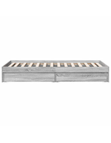Telaio del letto con storage Sonoma grigio 80 x 200 cm