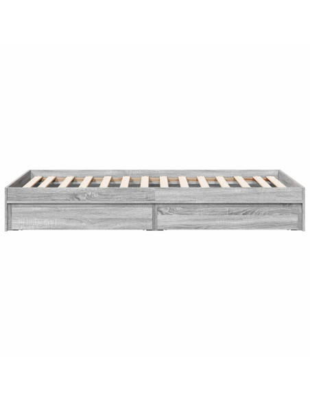 Telaio del letto con storage Sonoma grigio 80 x 200 cm