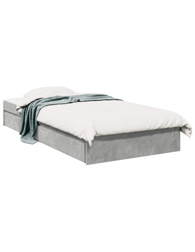 Telaio del letto con storage Grigio Cemento 80 x 200 cm
