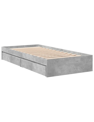 Telaio del letto con storage Grigio Cemento 80 x 200 cm
