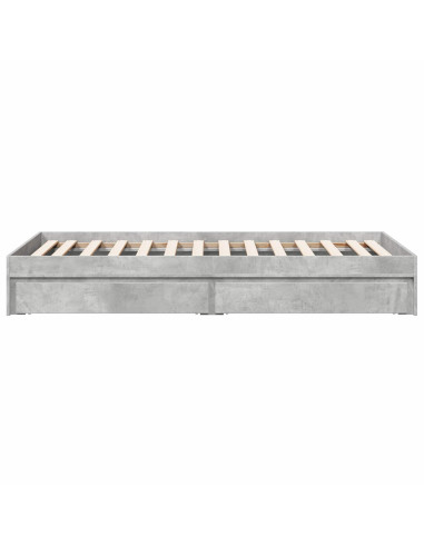 Telaio del letto con storage Grigio Cemento 80 x 200 cm