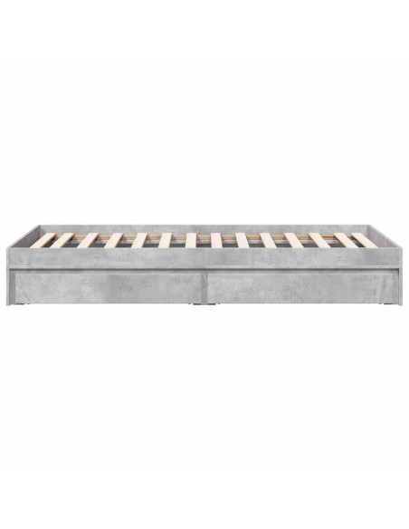 Telaio del letto con storage Grigio Cemento 80 x 200 cm