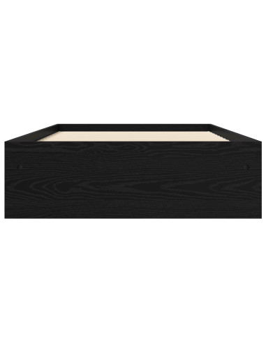 Telaio del letto con storage Rovere Nero 80 x 200 cm
