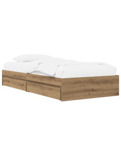 Telaio del letto con storage Rovere Artigianale 80 x 200 cm 2