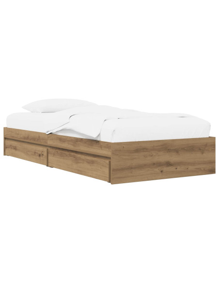 Telaio del letto con storage Rovere Artigianale 80 x 200 cm