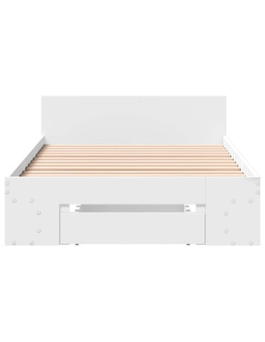 Telaio del letto con storage con cassetto Bianco 80 x 200 cm