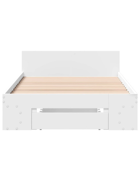 Telaio del letto con storage con cassetto Bianco 80 x 200 cm