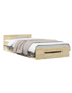 Telaio del letto con storage Rovere Sonoma 80 x 200 cm 2