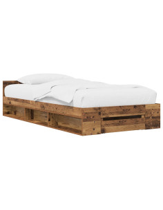 Telaio del letto con storage Legno antico 80 x 200 cm 2