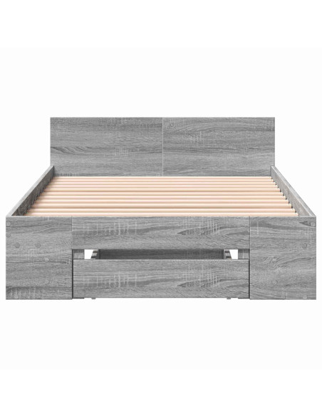 Telaio del letto con storage Sonoma grigio 80 x 200 cm