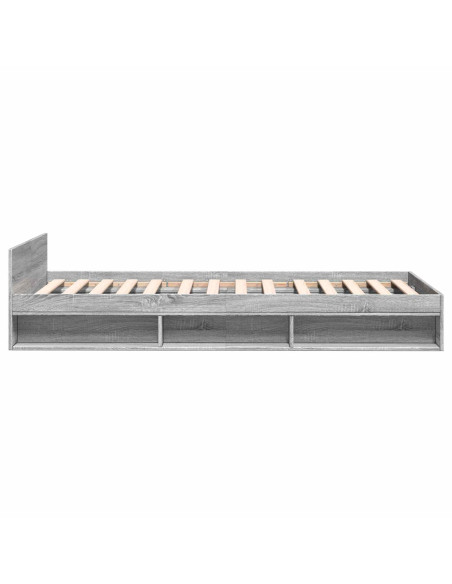 Telaio del letto con storage Sonoma grigio 80 x 200 cm