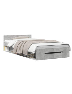 Telaio del letto con storage Grigio Cemento 80 x 200 cm 2