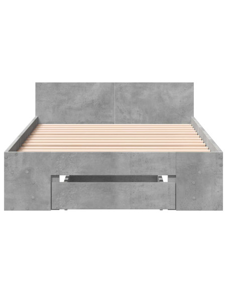 Telaio del letto con storage Grigio Cemento 80 x 200 cm