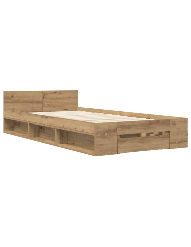 Telaio del letto con storage Rovere Artigianale 80 x 200 cm